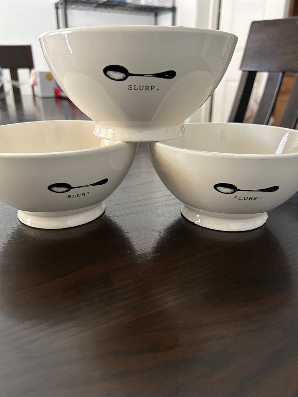 3 Rae Dunn Ceramic Slurp Bowls